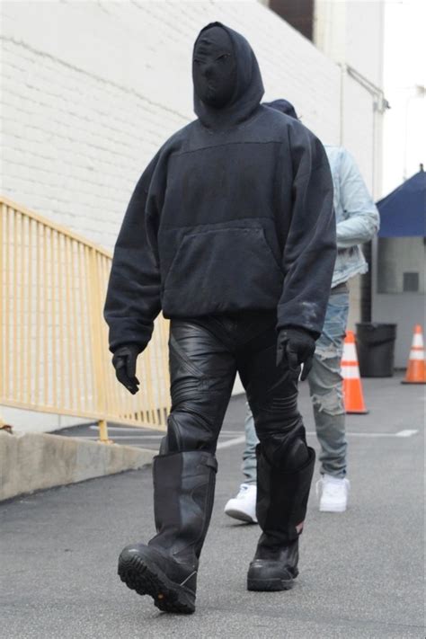 kanye west all black outfit.